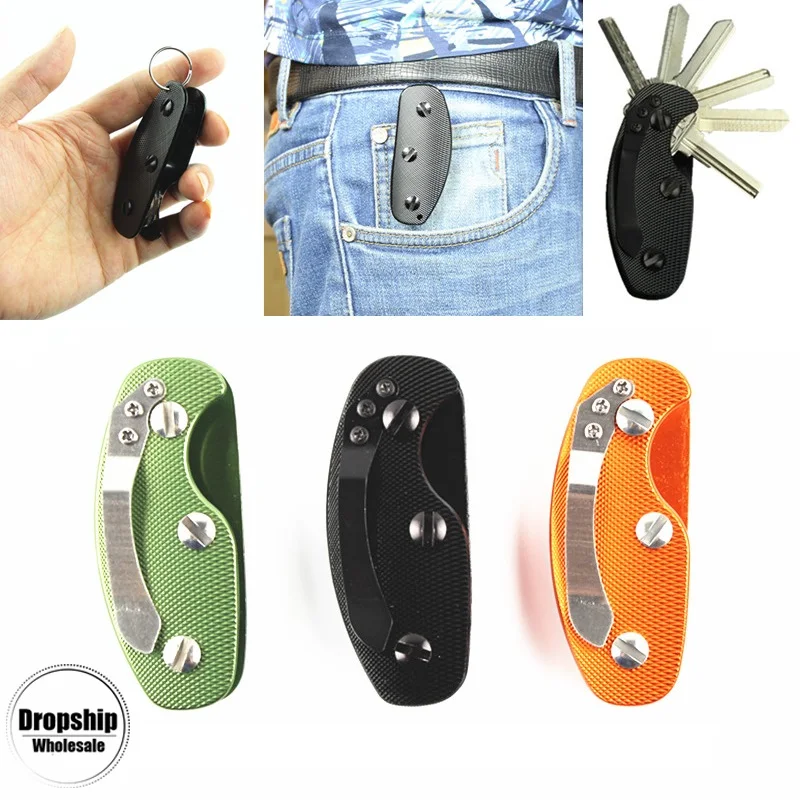 Camping Backpack Bag Keychain Tools Folding Keys Organizer EDC Holder