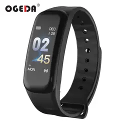 OGEDA Для мужчин Смарт спортивные часы Bluetooth браслет сердечного ритма крови Давление калорий, шагомер светодиодный Smartwatch для IOS и Android