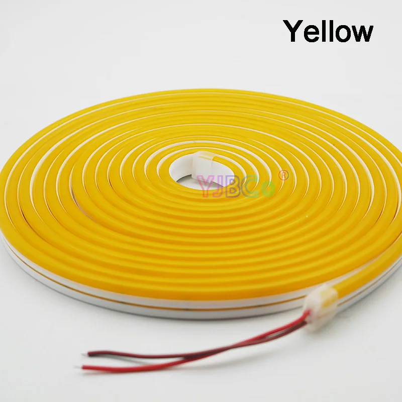 5 м DC12V 120 светодиодов/м Светодиодная лента неоновая лента SMD 2835 Мягкая Веревка бар свет трубка из силиконовой резины открытый гибкий водонепроницаемый свет - Испускаемый цвет: Yellow