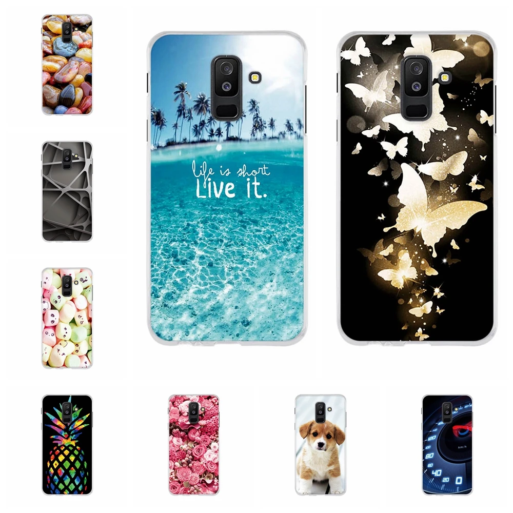 

Funda Case For Samsung Galaxy A6+ A6 Plus 2018 Bumper Back Case For Samsung A9 Star Lite Silicone Capa For Galaxy Jean TPU Shell