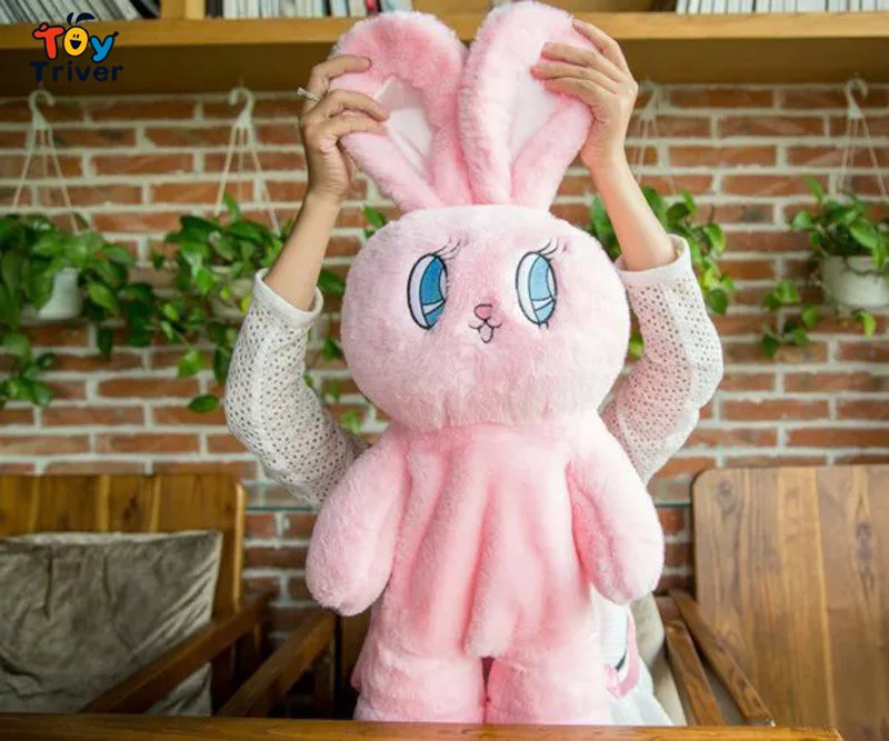 Плюшевая игрушка кролик 75 см кукла мультяшное животное рюкзак детская девушка