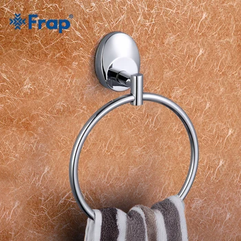

Frap 1 Set Modern Style Stainless Steel Ring Wall Mount Towel Ring Bathroom Accessories Bath Towel Holder Bath Hardware F1604
