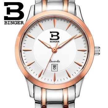 

Switzerland Watches Women luxury brand BINGER Quartz Ladies Watch Waterproof Clock Ultrathin Female Wristwatches B3005W-4