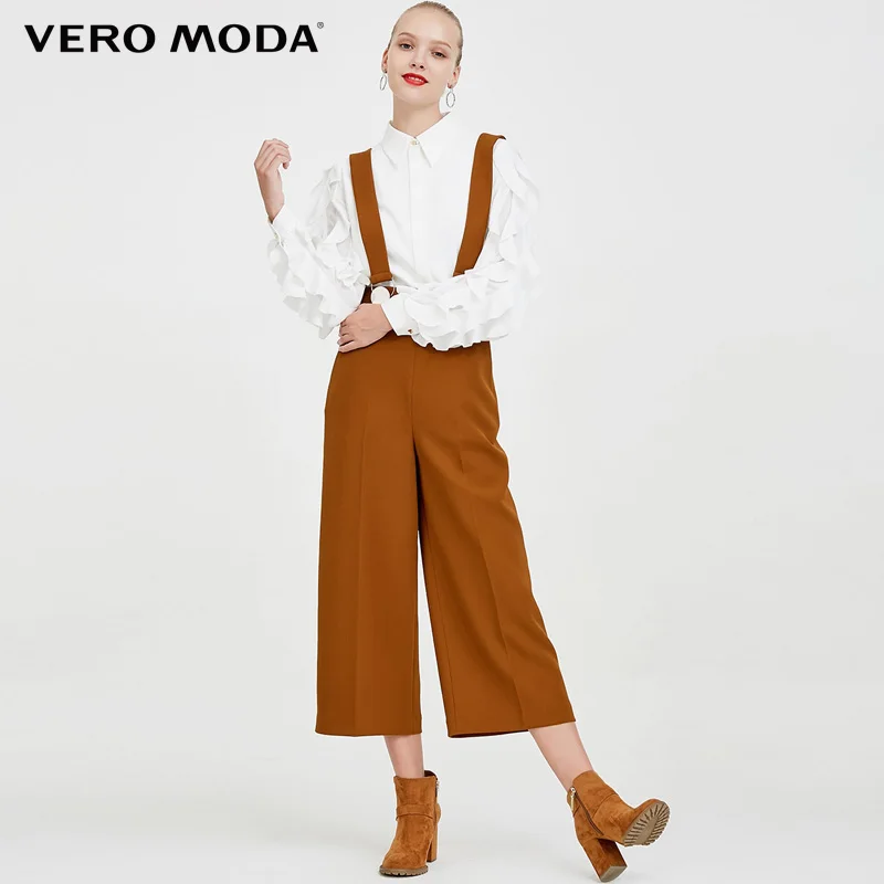 

Vero Moda 2019 Women's Spring & Summer Detachable Straps Wide-leg Pants |31816J505