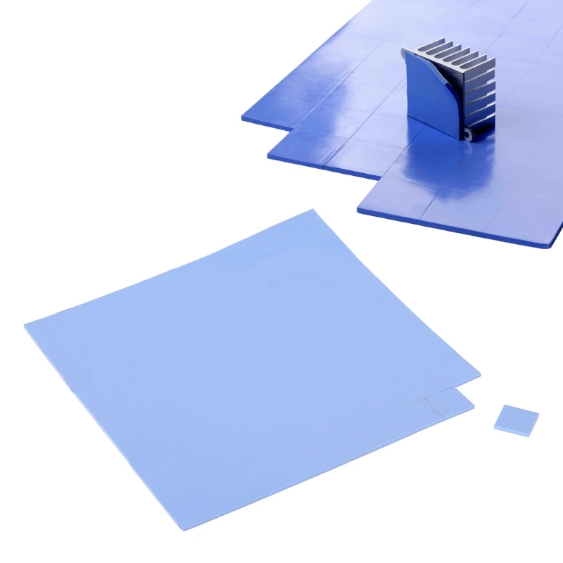 

100 Pcs 100x100x1mm GPU CPU Thermal Pad Silicone Heatsink Cooler Conductive Pads