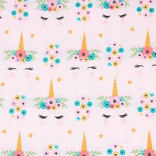 50x110 см цветок Радуга Единорог ребенок хлопок Ткань Детские вечерние обои/Diy ручной работы дизайнерское постельное белье домашний кошелек из ткани одеяло