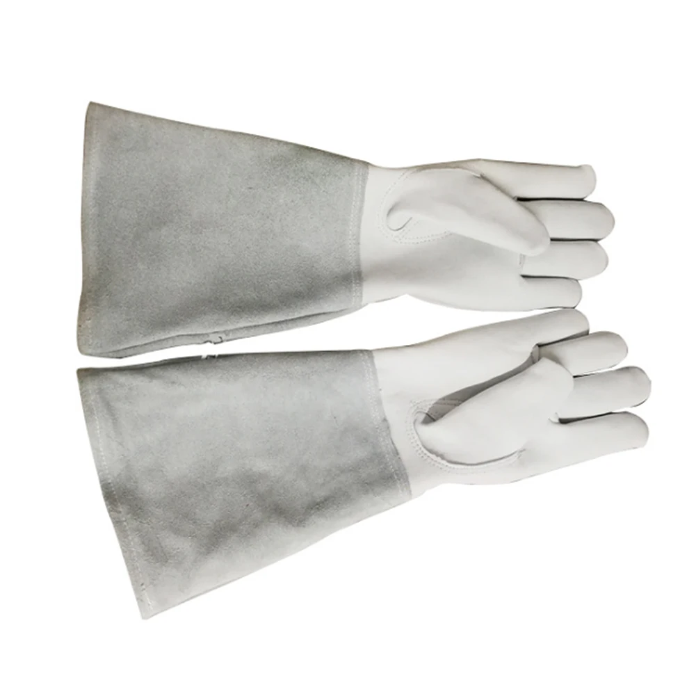 

1 Pair Gloves Unisex Long Pruning Gloves Faux Leather Rose Thorn Gardening Gloves Breathable Protector Gloves
