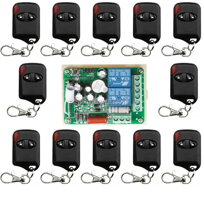 

Hot Sales AC220V 10A 2CH 315MHz/433MHZ Wireless RF Remote Control Switch teleswitch 12* cat eye Transmitter+ 1*Receiver