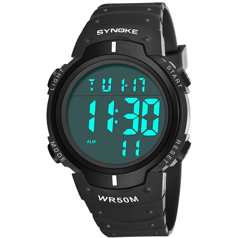 Мужские электронные спортивные часы водонепроницаемые многофункциональные наручные часы модные для улицы LL@ 17