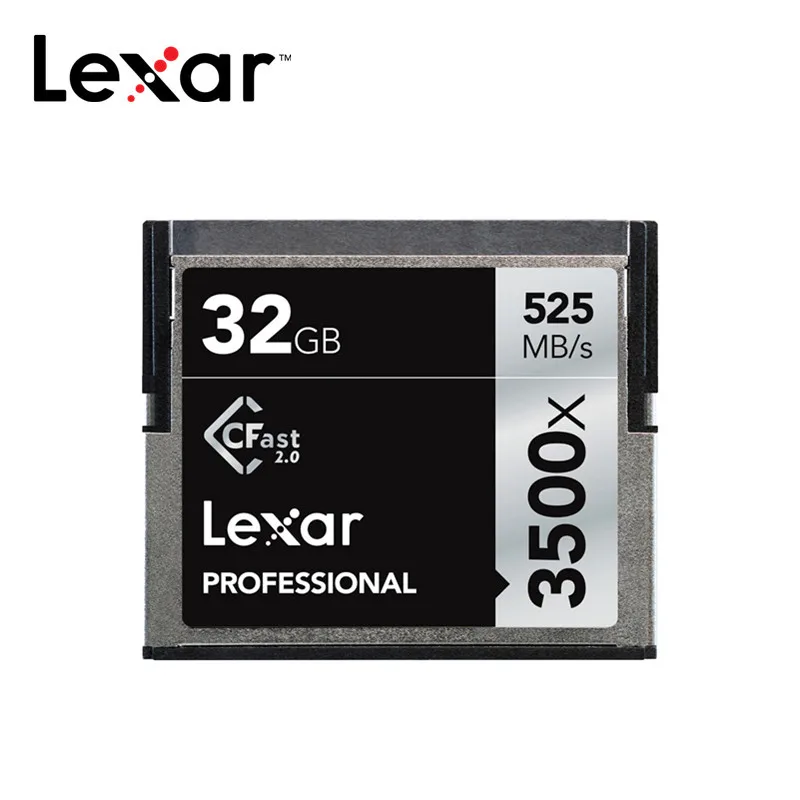 Оригинальная карточка Lexar Cfast 2,0 3500X525 M/s 64G 128G 128G 256G 512G Профессиональная фотография 4K камера видео карта памяти - Емкость: 32GB