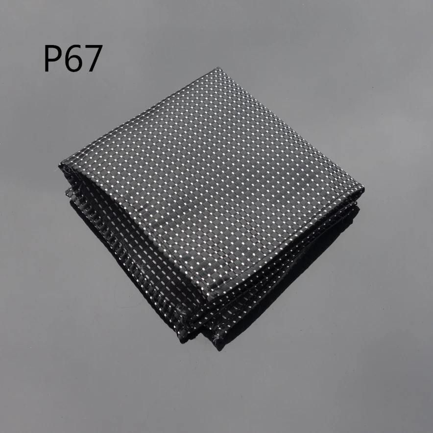 Handkerchief Polka Dots Black White Hanky Men Tie Jacquard Woven Pocket