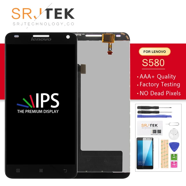 Srjtek экран для lenovo S580 жк-display сенсорный экран дигитайзер панель сборка запасные части 5,0 ''s580 для lenovo display