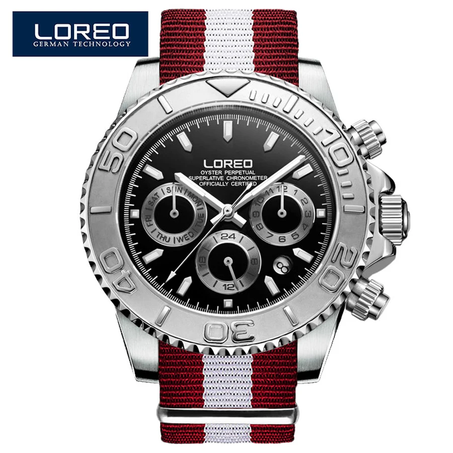 LOREO DiverSeries التلقائي الميكانيكية ووتش للماء الذكور الأعمال عارضة حزام نايلون مضيئة الرجال الساعات 200 m غواص ووتش LOREO DiverSeries التلقائي الميكانيكية ووتش للماء الذكور الأعمال عارضة حزام نايلون مضيئة الرجال الساعات 200 m غواص ووتش