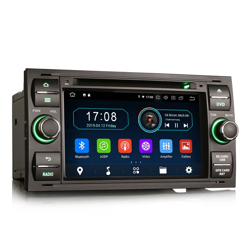 Excellent 7" Android 9.0 OS Car DVD Multimedia GPS Radio for Ford Fiesta 2005-2008 & Galaxy 2005-2007 & Kuga 2008-2011 & Focus 2005-2007 2