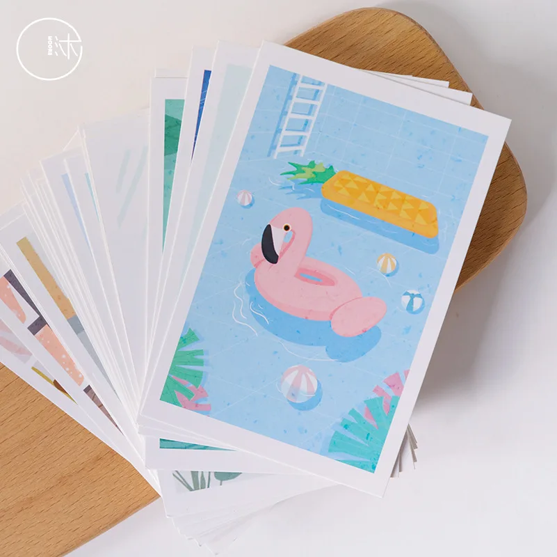 

30 Pcs/Set Warm Life Watercolor Series Postcard/Greeting Card/Wish Card/Christmas and New Year Gifts
