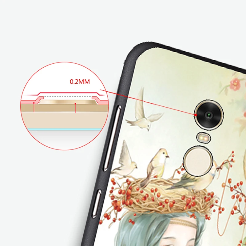 Xiaomi Redmi Note 4x Case Original Cover for Xiaomi Redmi Note 4x Case Bag Redmi note 4x Cover Skin Wolf Fish Skull Fundas 100% 5
