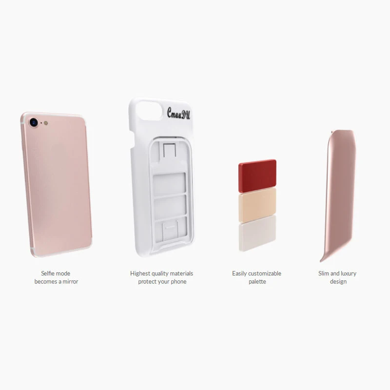 

Multifunction Make Up Set Mobile Phone Case Hidden Back Built In Lipstick Concealer Glow Cream Creative Design Cosmetic Sets