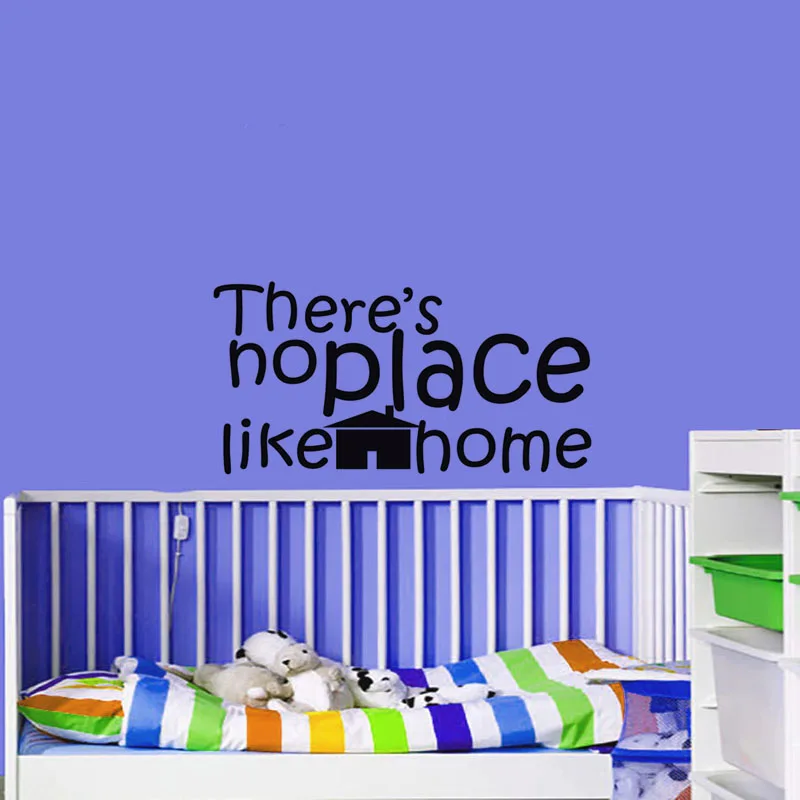Funny Wall Sticker Quote There's No Place Like Home and Small House