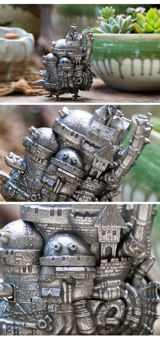 Official Hayao Miyazaki Howl's Moving Castle limited edition mini metal model Decoration Free shipping