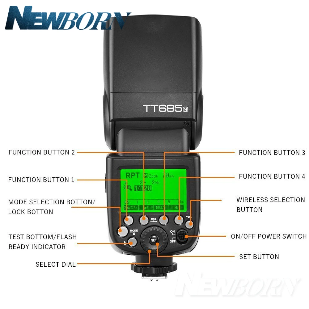 Godox TT685N ttl камера вспышка 2,4 ГГц Высокая скорость 1/8000s GN60+ Xpro-N ttl беспроводной передатчик для Nikon D7500 D850 D500 D4+ подарок