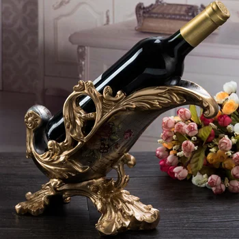 

The new European wine rack Home Furnishing luxury Decor resin crafts wine living room decoration decoration
