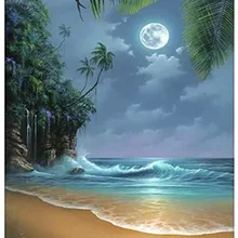 5d lightpad алмазная живопись на заказ Приморский ночной вид рождественские карты kerstkaarten eigen foto рождественские украшения для дома