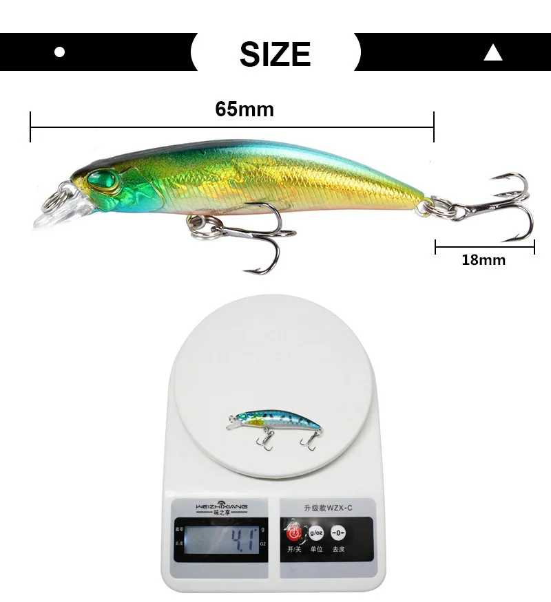 FUZXC новые рыболовные приманки 6,5 см 4 г искусственный лазер гольян кренкбейт жесткая приманка-воблер Карп нахлыстом рыболовные снасти с крюком Isca