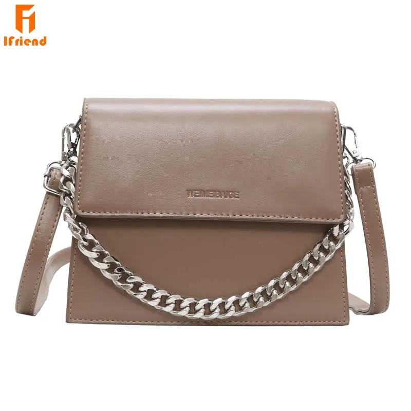 Ifriend جديد وصول العصرية مربع صغير حقيبة كتف المرأة سلسلة حزام رسول Crossbody حقيبة أزياء المرأة حقيبة يد كيس فام