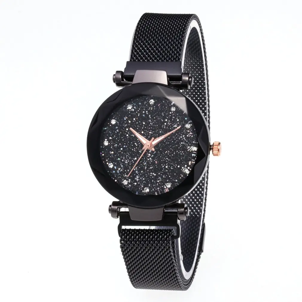 

Fashionable Starry Quartz Watch Lazy Watch Magnet Strap With Magnet Watch Wrist Watch Jewelry Accessories