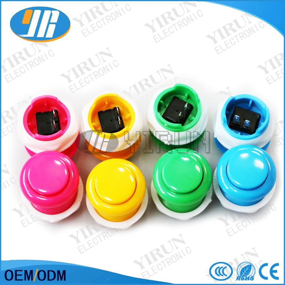 

10pcs/lot BL 28mm Built-in small microbutton push Button Arcade Machine console parts High quality arcade button for game