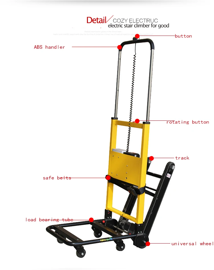 Электрическая батарея лестницы подъемник Лестницы взбираясь тележки лестницы доставить товар Электрический Лестницы взбираясь транспортного средства