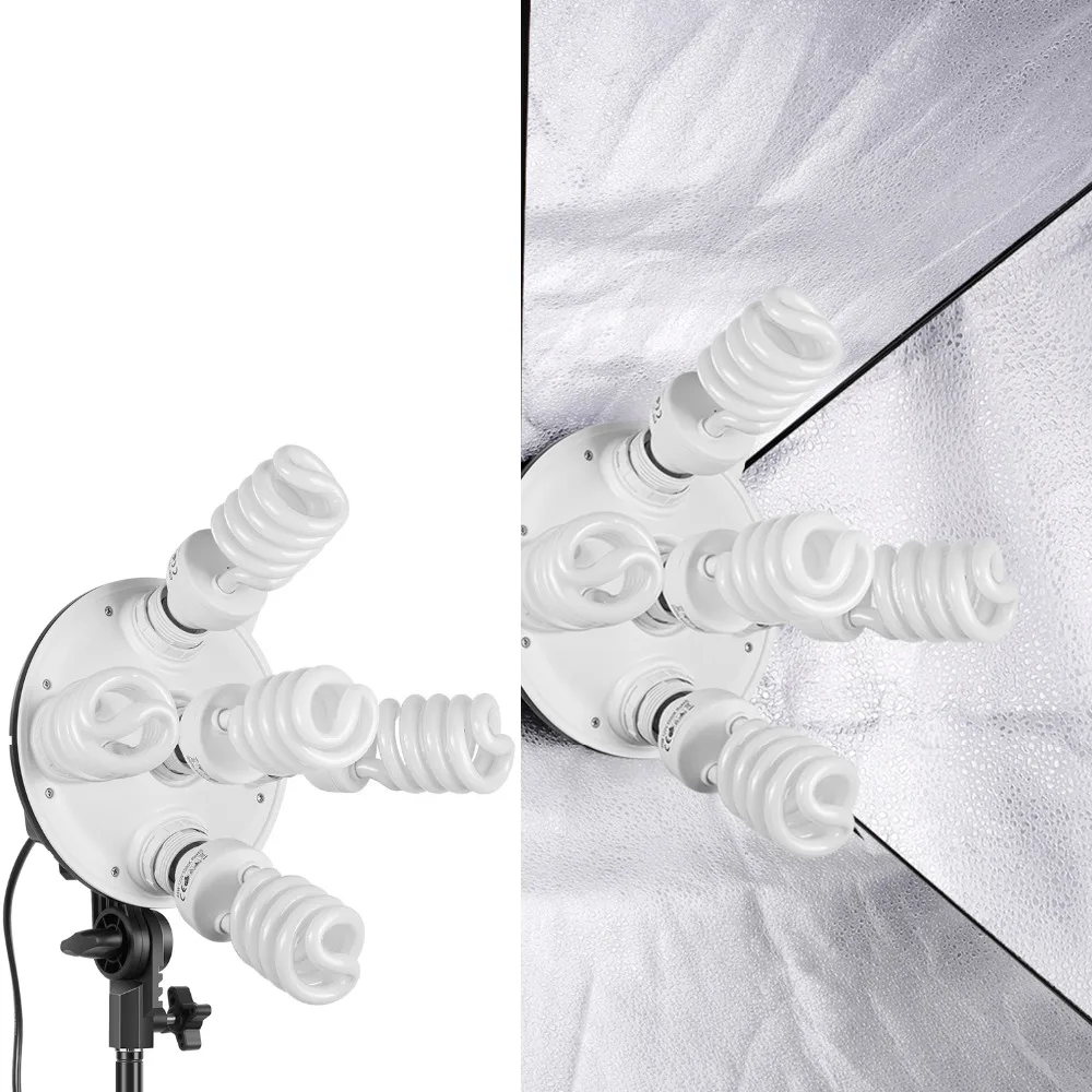 

Neewer 1000W Photography Studio Softbox Lighting Kit: (1) 20x27.5 inches Softbox, (1)5-Socket Light Holder 45W Light Bulb
