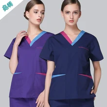 Медицинская рабочая одежда, больница, доктор, медсестры, Женская медицинская Униформа с короткими рукавами, одежда, униформа для больниц, женская униформа для медсестры, скраб, наборы