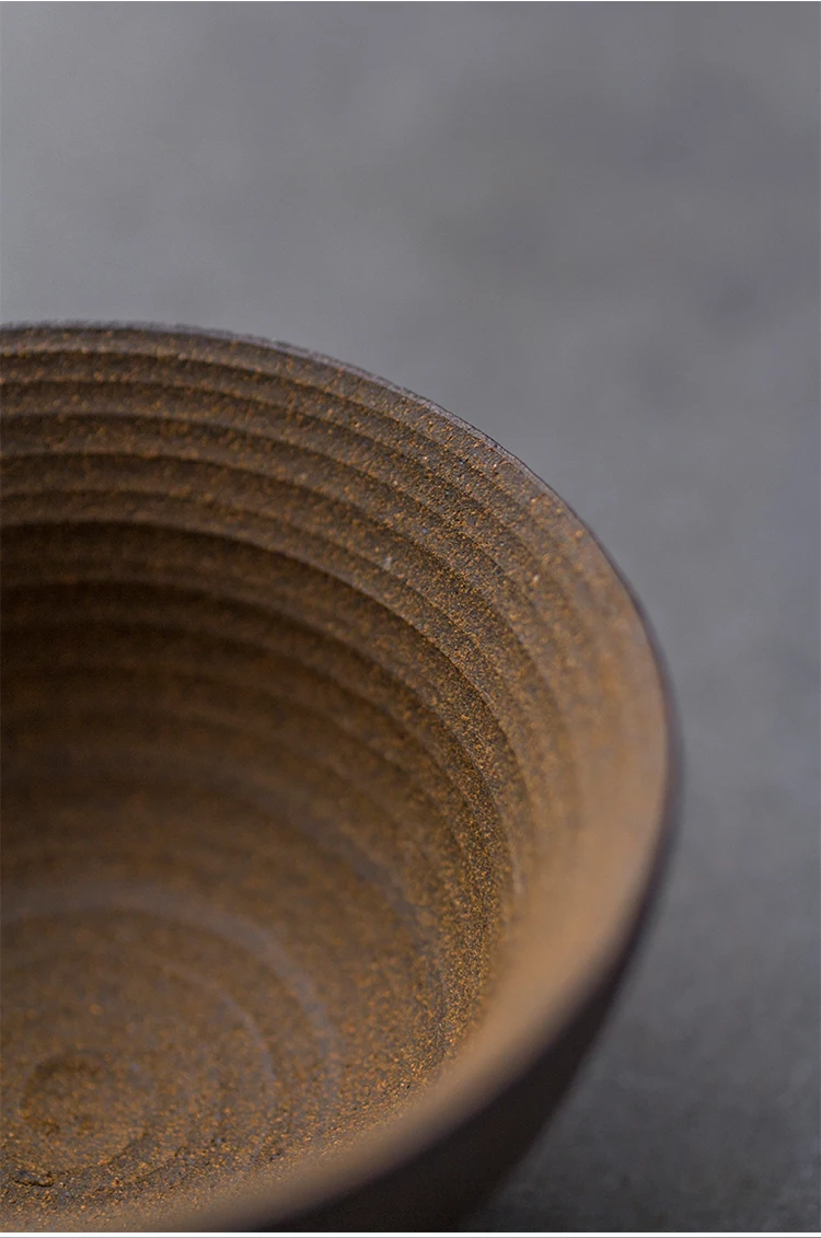 Дзен японский стиль винтажная грубая керамика чайная чашка ручной работы керамический чайный набор кунг-фу Мастер чашка маленькие чайные чаши чайная посуда аксессуары