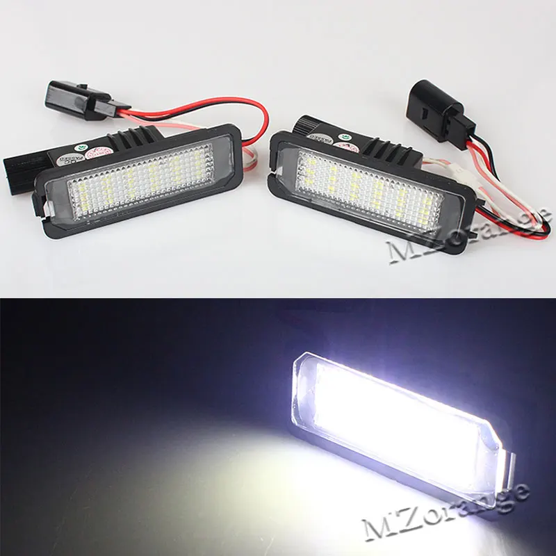 

2 Pcs License Plate Light Lamps 12V LED Number for VW GOLF 4 5 6 7 Polo 6R Car Exterior Accessories License Plate Lights Quality