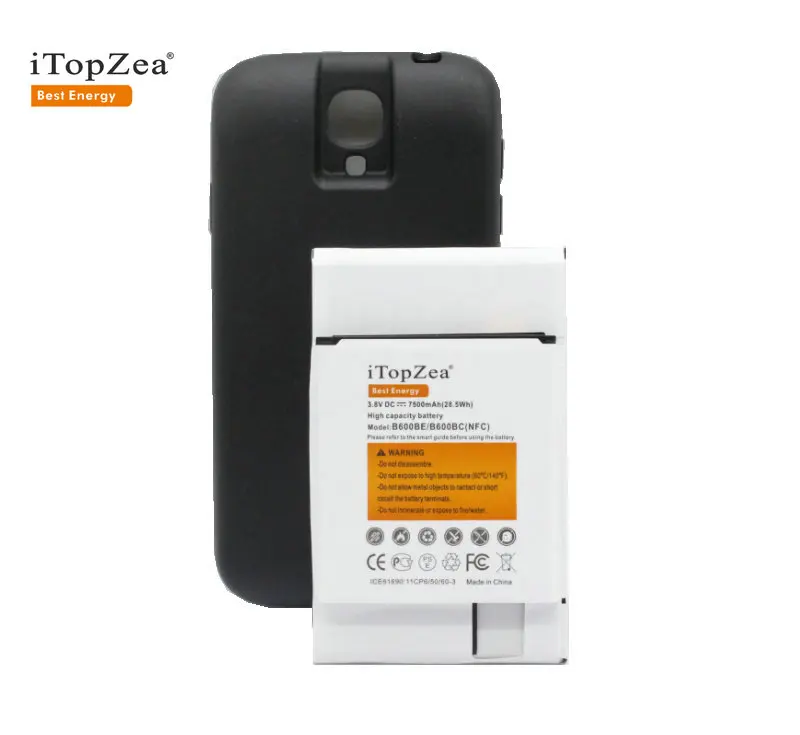 ITopZea 1x7500 мАч S4 NFC Расширенный аккумулятор для Samsung Galaxy S 4 I9500 I9502 I9505 I9508 i337 i545 Active i9295 +