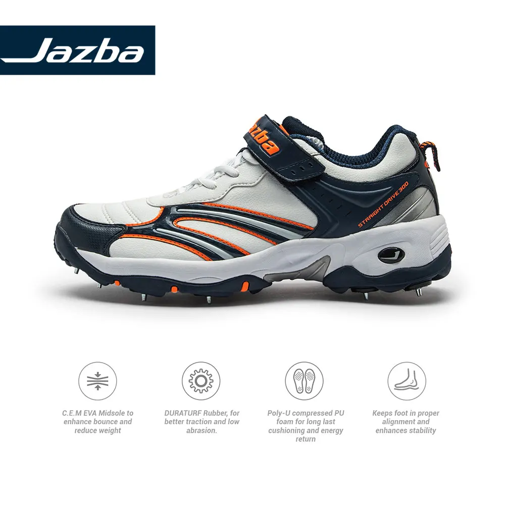 Jazba STRAIGHTDRIVE 330 الرجال الكريكيت الأحذية المهنية الرياضة المطاط المربط رياضية توسيد واقية مع قابل للتعديل Starp Jazba STRAIGHTDRIVE 330 الرجال الكريكيت الأحذية المهنية الرياضة المطاط المربط رياضية توسيد واقية مع قابل للتعديل Starp