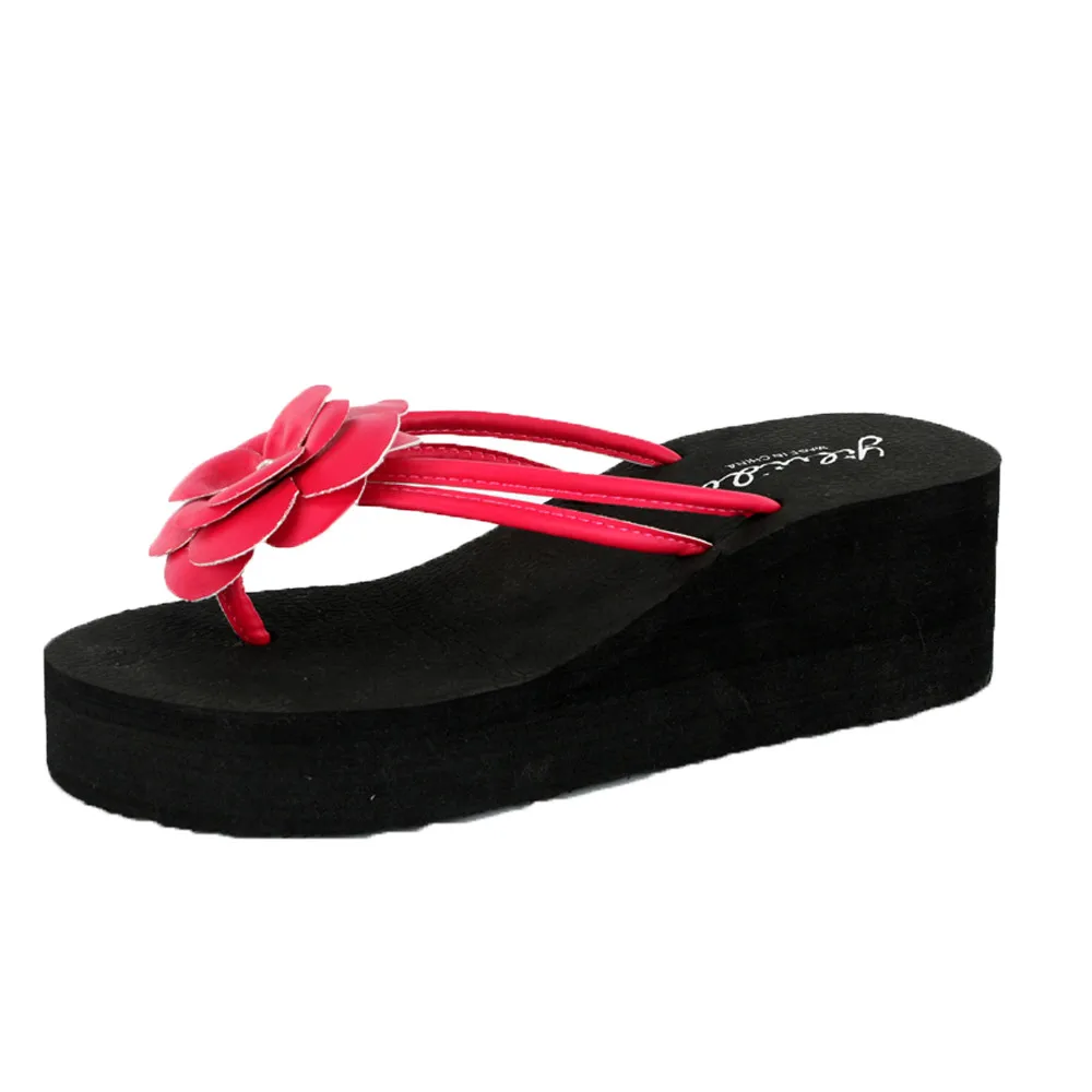 

Summer Women Platform Bath Slipper Wedge Beach Slope Flops Beach Slippers Shoe fashion Thick-Soled Wear-Resistant Slipper Apr 23