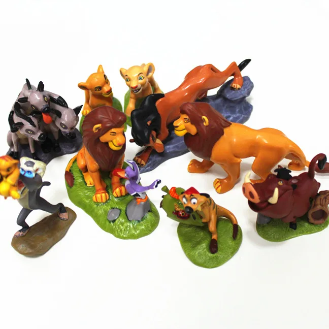 New 9pcs/not anime figure toys The Lion King Simba Mufasa Nala Hyenas