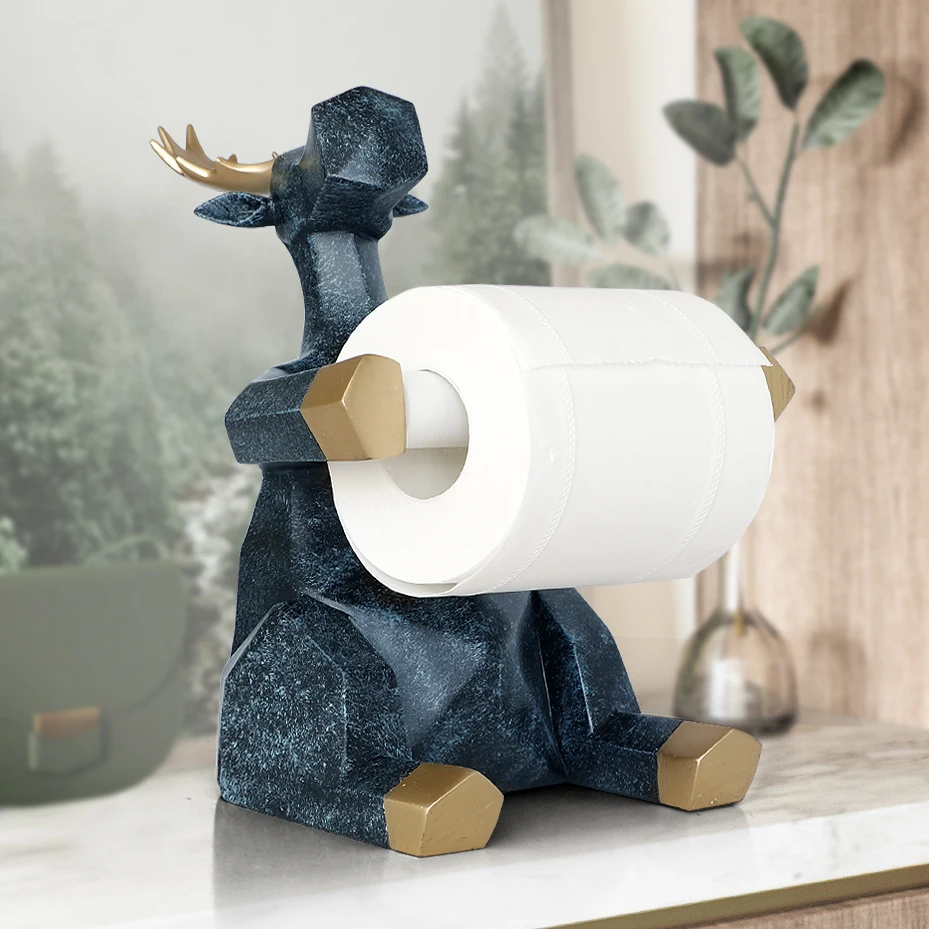 Resin Elephant Deer Sculpture modern art statues for decoration with tissue holder figurine animal craft Home decor for tabletop Resin Elephant Deer Sculpture modern art statues for decoration with tissue holder figurine animal craft Home decor for tabletop