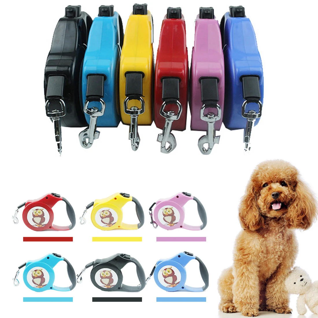 Colorful Adjustable Automatic Leash For Pets Dog Leash Extending Puppy