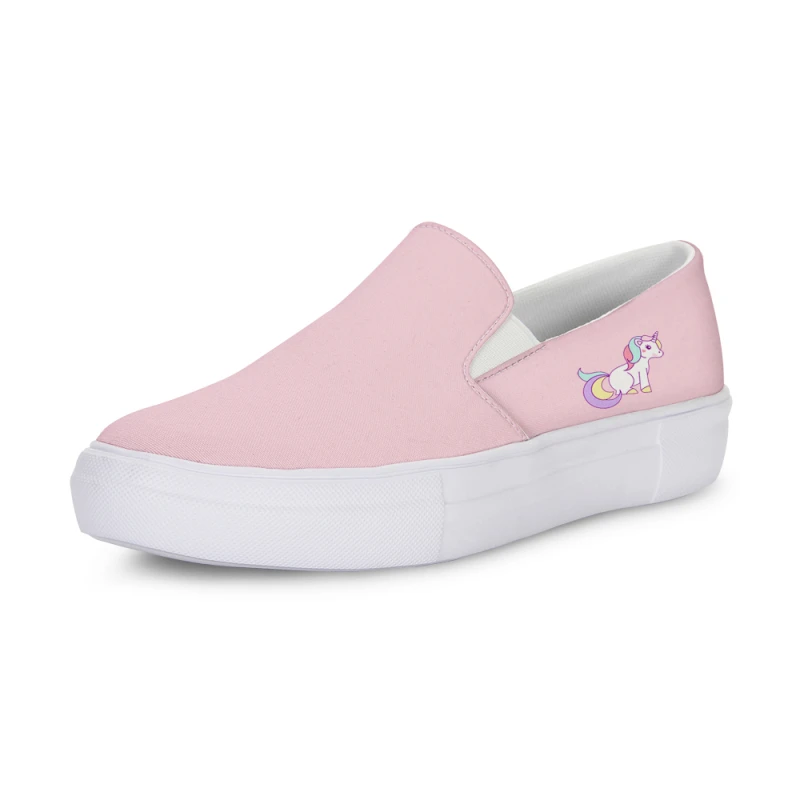 pink canvas flats