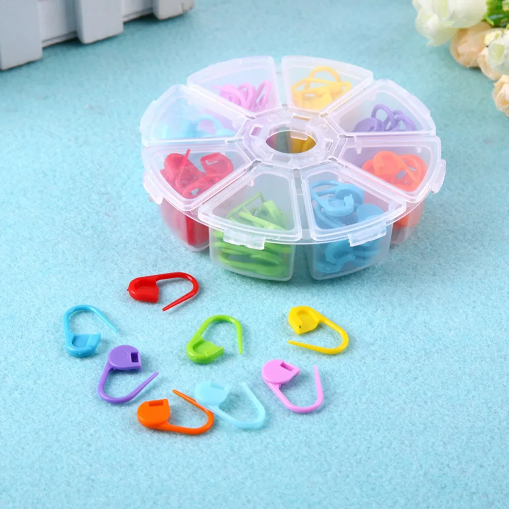 

104Pcs/set Colorful Plastic Knitting Crochet Locking Stitch Markers Crochet Latch Knitting Pin