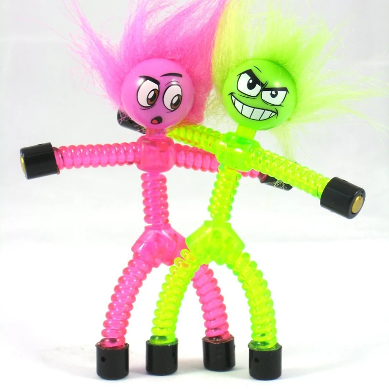 Fuzzy Hairy Boy Girls Doll hepa Puzzle per frigorifero q man