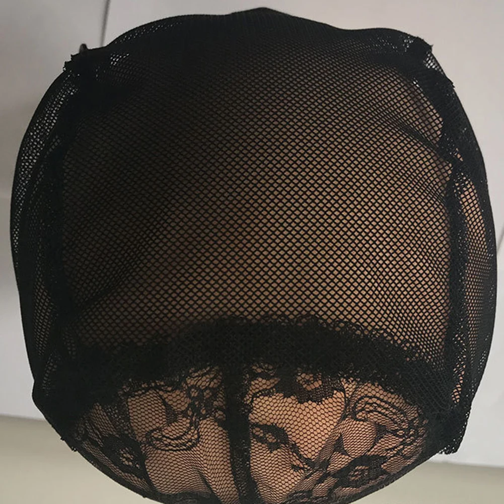 Universal Black Mesh Hairnet Adjustable Strap Accessories U-shaped Net Lace Wig Cap Stretchy