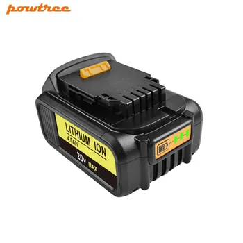 

Powtree 18V/20V 4.0Ah For DeWalt DCB200 Power Tools Li-ion Battery Replacement DCB181 DCB182 DCB204 DCB101 DCF885 DCD740 DCD740B