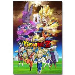 Dragon Ball Z Искусства Шелковой Ткани Плакат 13x20 24x36 дюймов японский Аниме Гоку Картины для Гостиной Настенные Декор Подарок 018