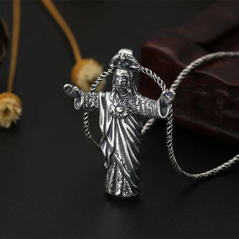 2019 Новый Винтажный кулон 100% реальные 925 стерлингового серебра ювелирные изделия