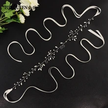 TOPQUEEN SH38 ювелирный пояс Ремешок для свадебного платья невесты подружек невесты платье пояс для женщин тонкий пояс ручной работы со стразами