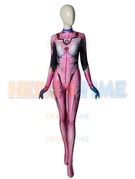 

Mari Evangelion Costume Mari Makinami Illustrious Suit 3D Printed Spandex Cosplay Zentai Bodysuit For Adult/ Kids/Custom Made